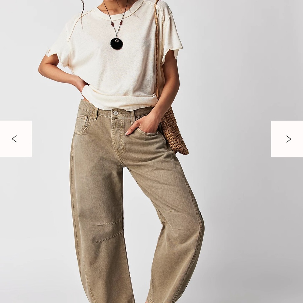 We The Free Tan Boyfriend Jeans Relaxed Fit